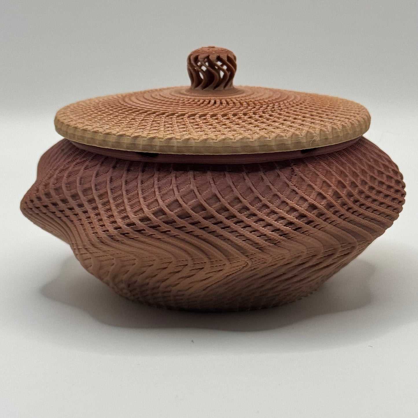 Rose Gold Oriental Ashtray with lid