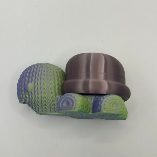 Knitted Turtle with transferable shell
