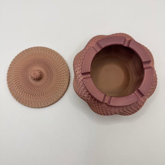 Rose Gold Oriental Ashtray with lid